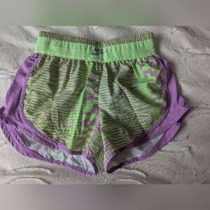 Nike Air Green and Purple Striped Shorts
